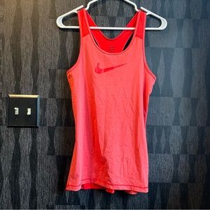 Nike Pro red tank top athletic running size medium
